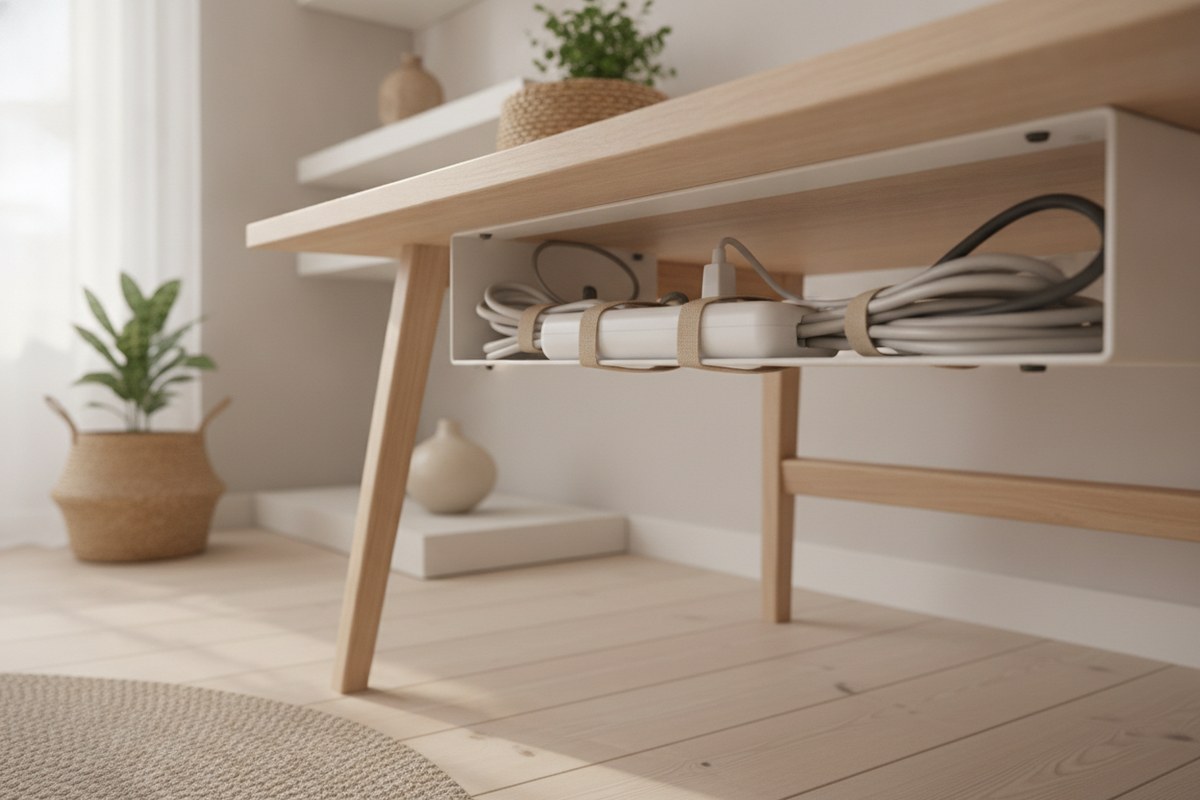 12 Cable Management Ideas for a Clean Japandi Desk Setup