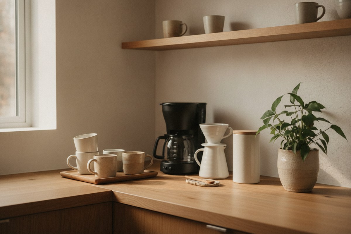 12 Small Kitchen Coffee Station Ideas That Feel Calm, Not Cluttered