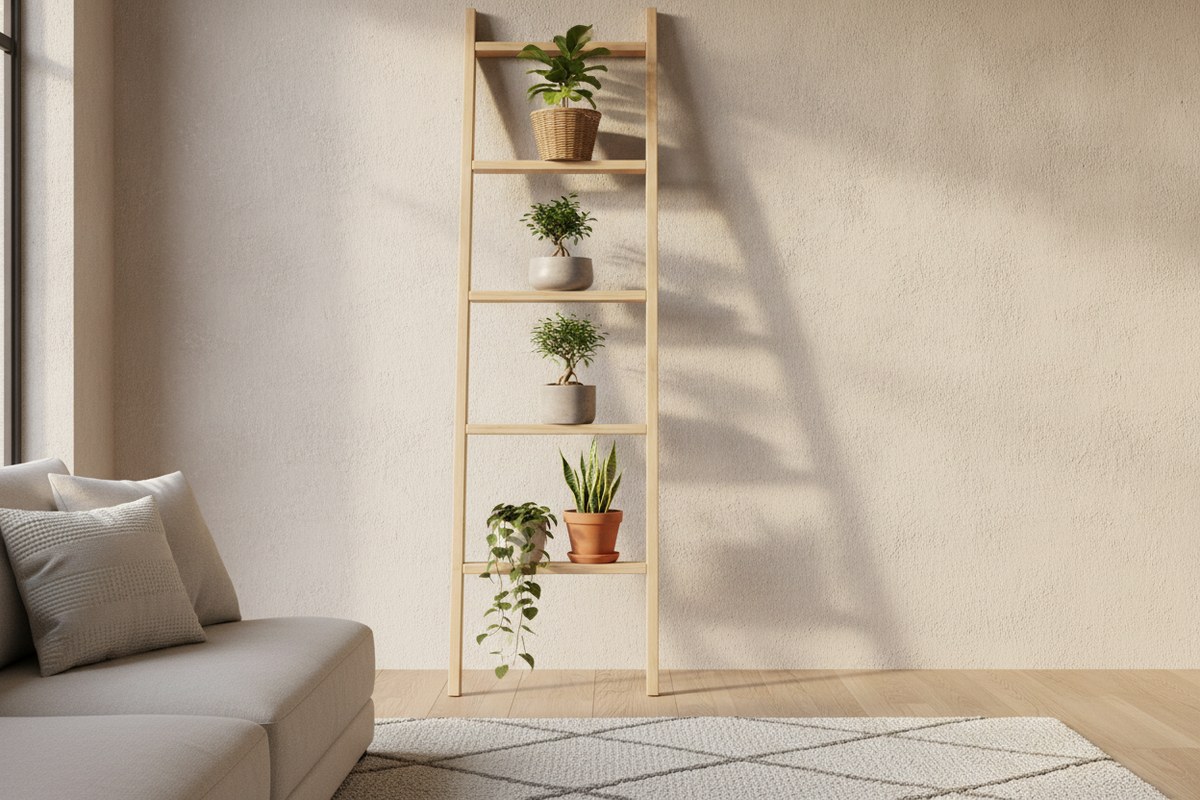12 DIY Japandi Plant Shelf Ideas for Small Apartments