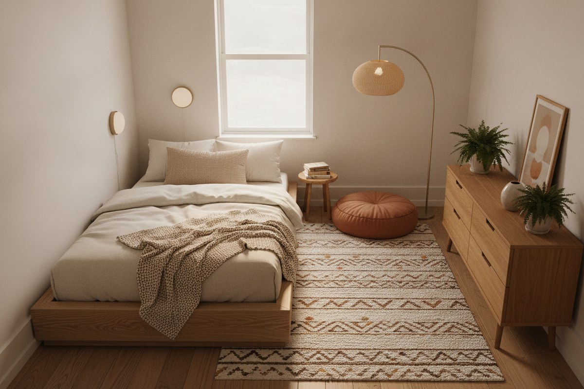 10 Bedroom Layout Ideas for Small Rooms (Japandi Style)