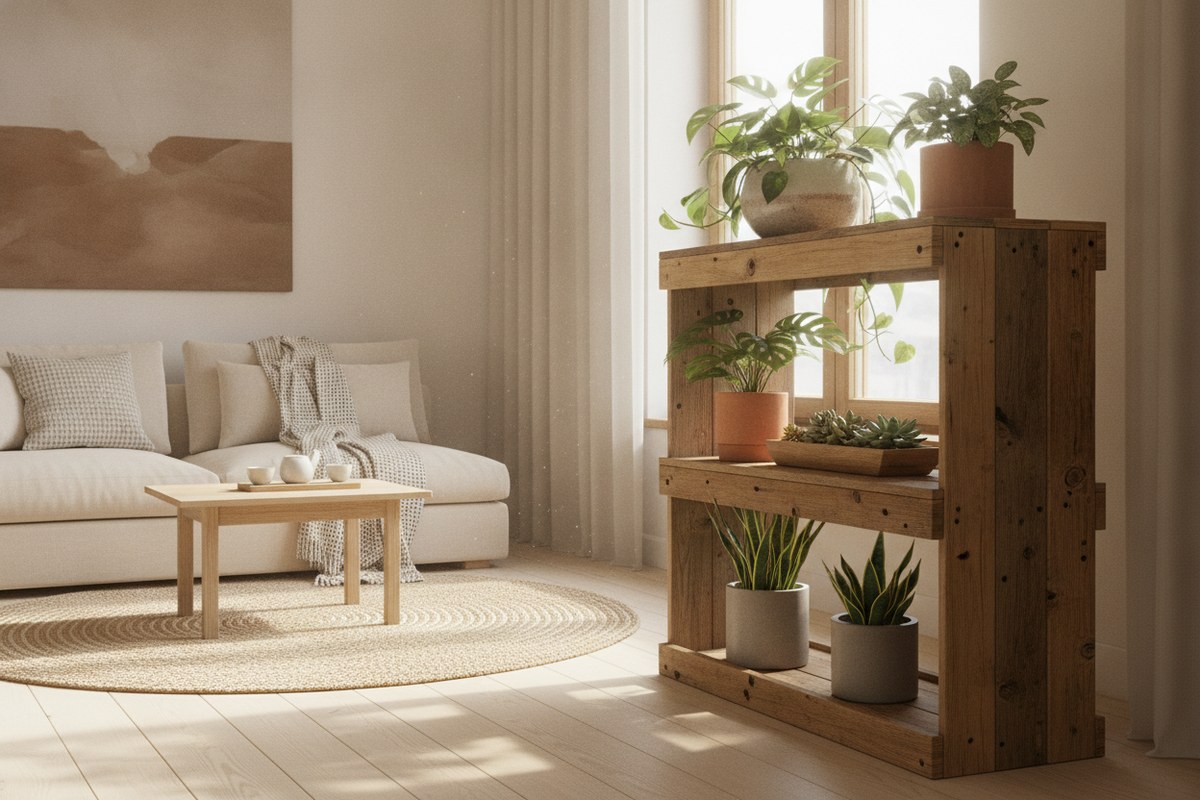 12 DIY Japandi Plant Shelf Ideas for Small Apartments