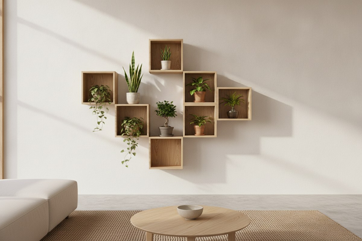 12 DIY Japandi Plant Shelf Ideas for Small Apartments