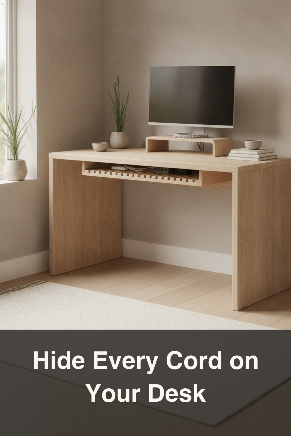 12 Cable Management Ideas for a Clean Japandi Desk Setup