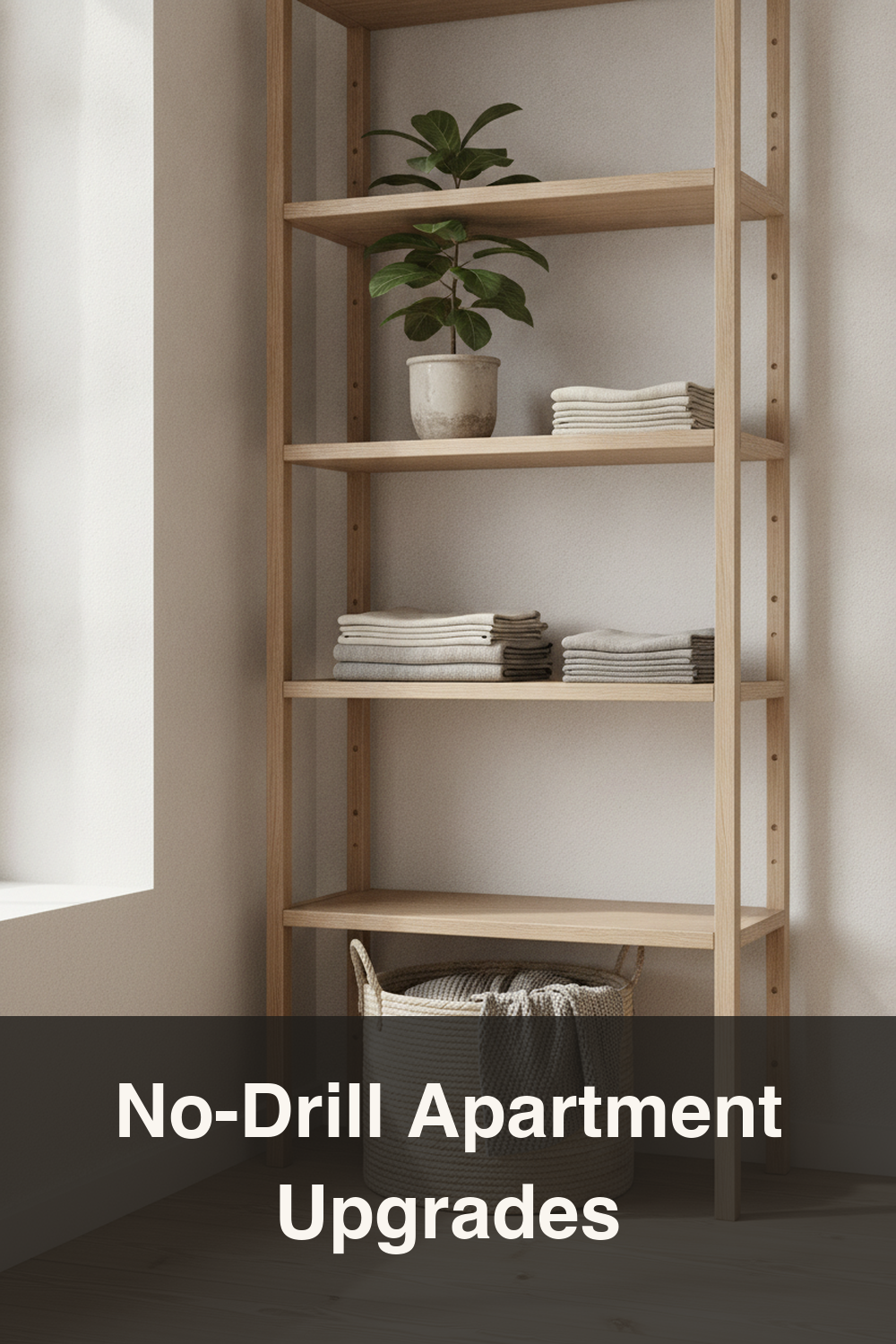 10 No-Drill Apartment Upgrades for Renters | Japandi Small Space Ideas