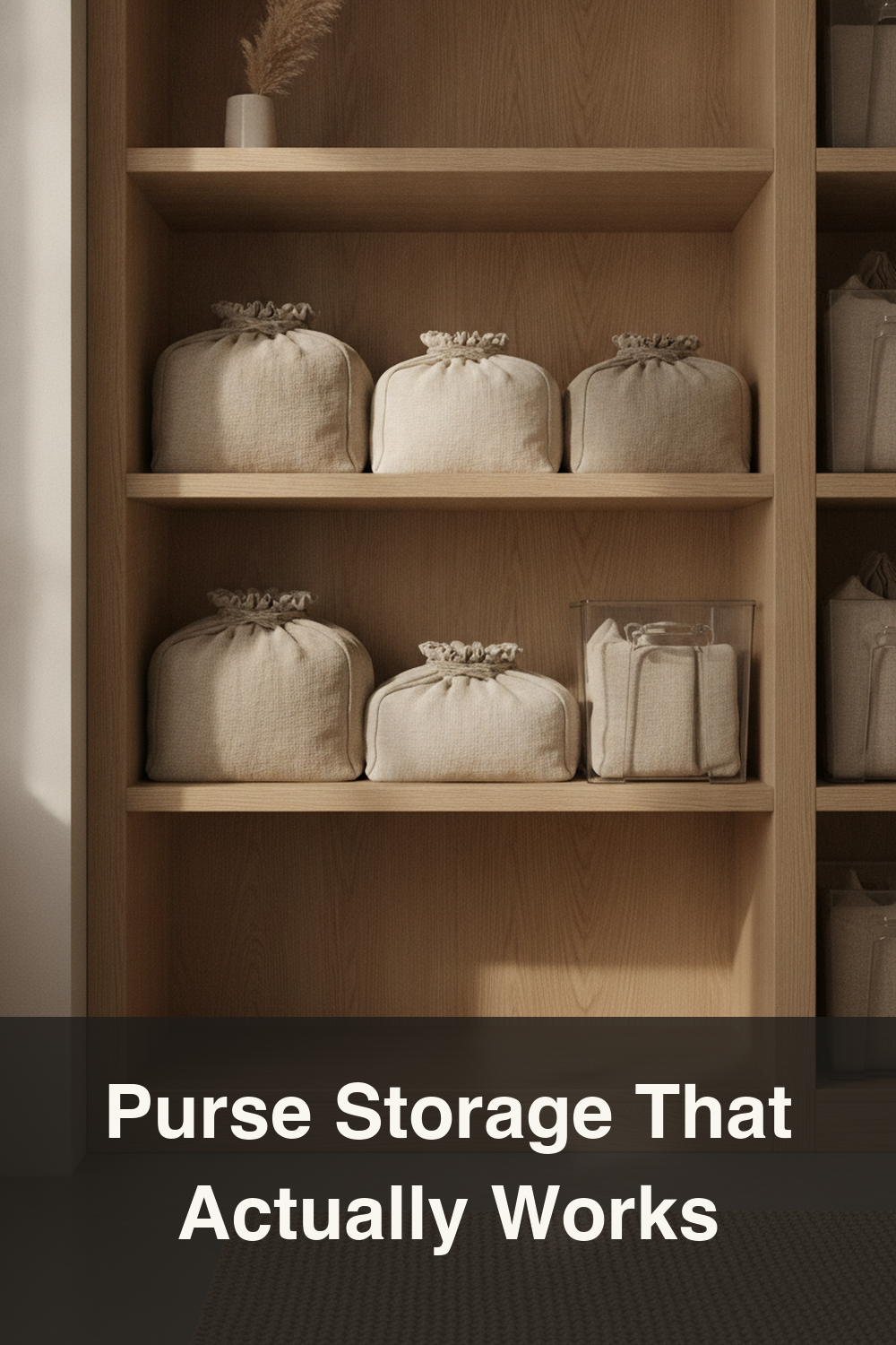 Easy Purse Storage Ideas for a Small Closet | Japandi Organizing