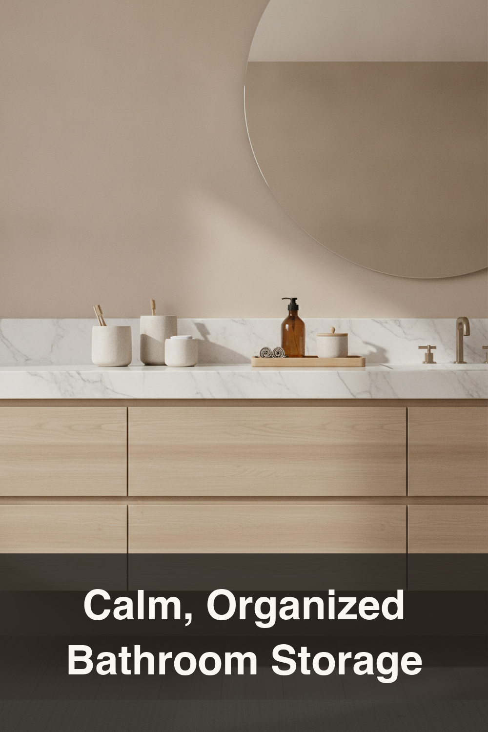Japandi-Style Bathroom Organization for Medicine & Toiletries