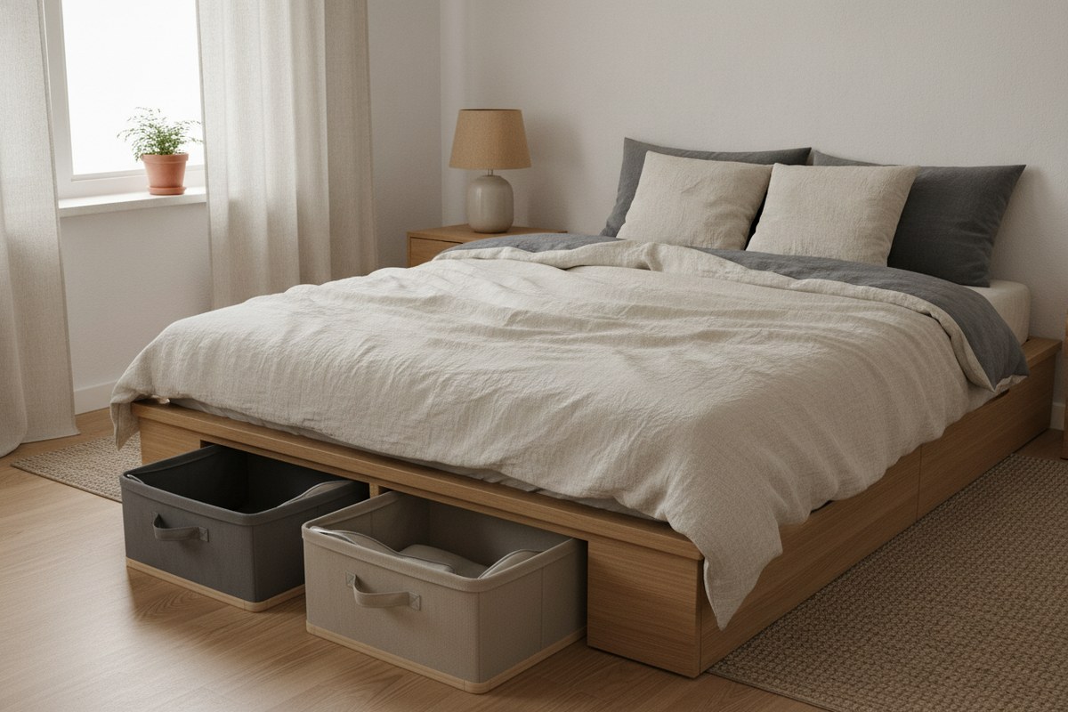 12 Under-Bed Storage Ideas That Keep Dust Out (Japandi Style)