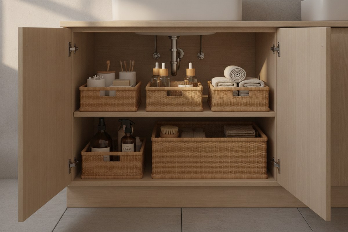 10 Bathroom Storage Ideas for Tiny Bathrooms, Japandi-Style