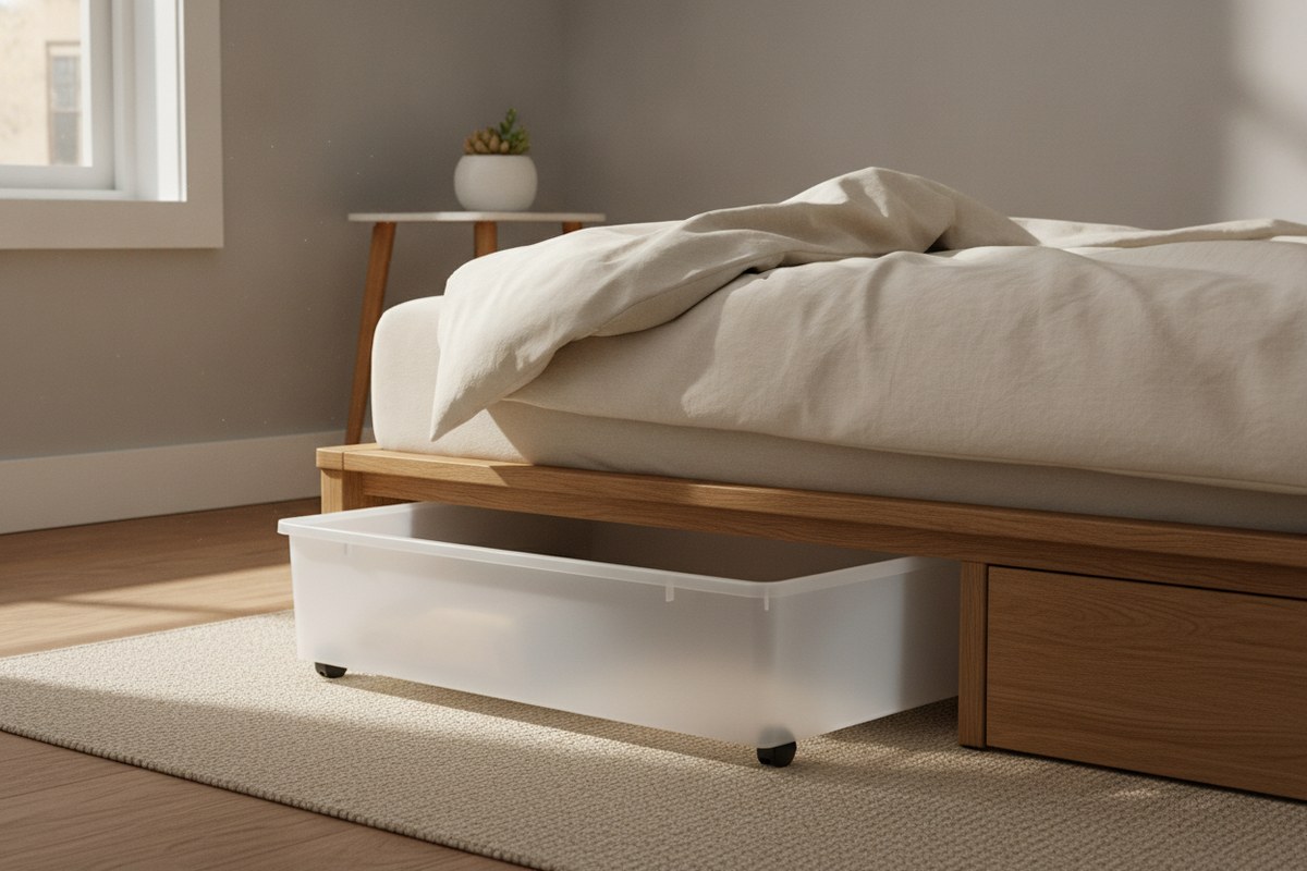 12 Under-Bed Storage Ideas That Keep Dust Out (Japandi Style)