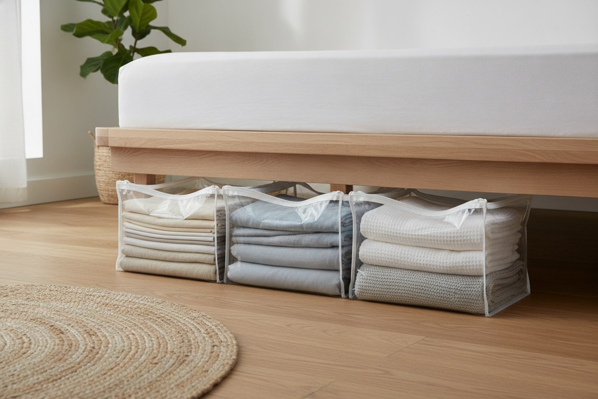 12 Under-Bed Storage Ideas That Keep Dust Out (Japandi Style)