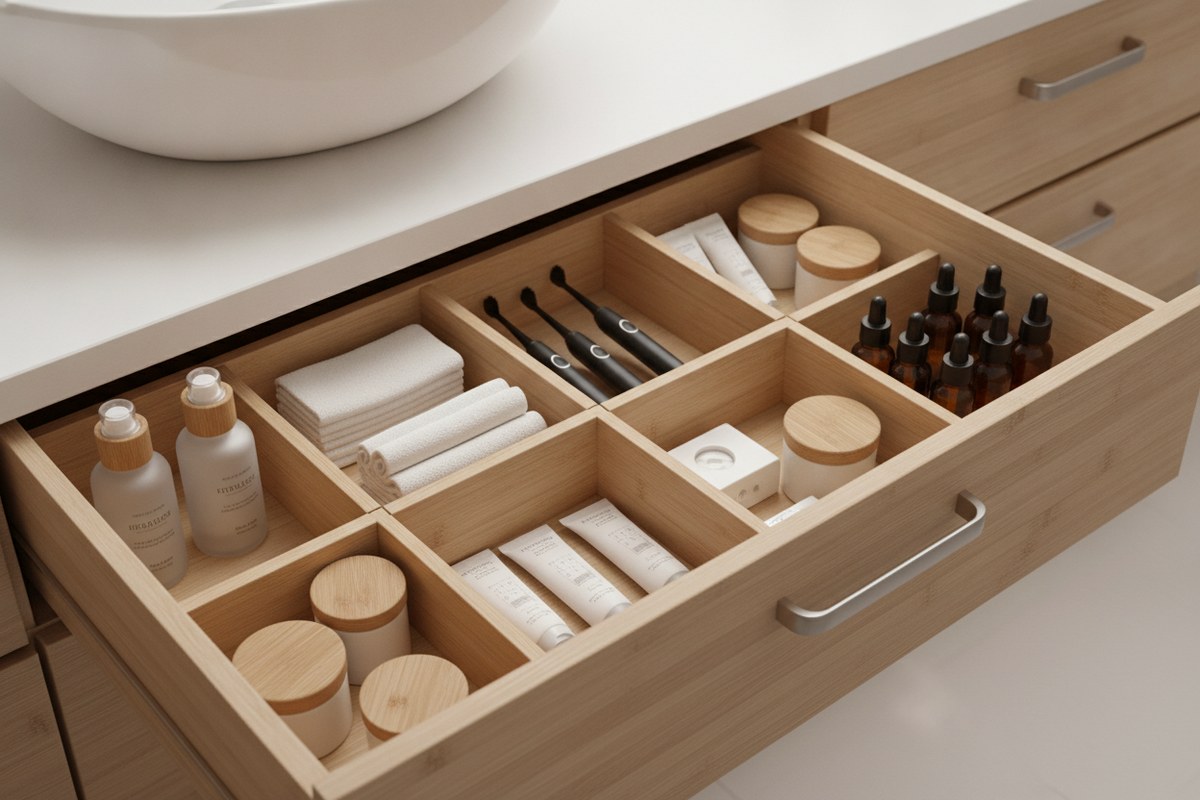 10 Bathroom Storage Ideas for Tiny Bathrooms, Japandi-Style