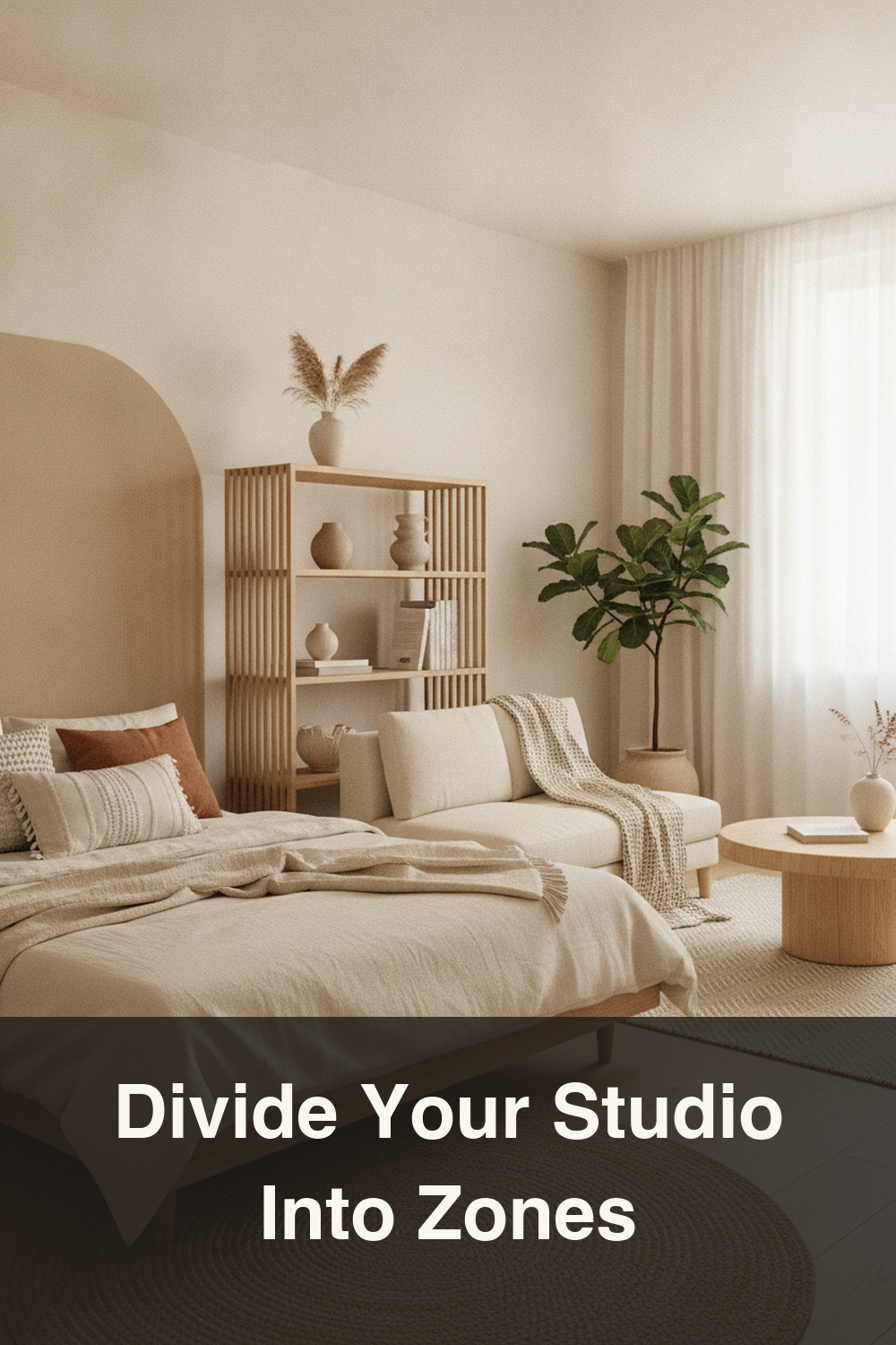 9 Ways to Divide a Studio Apartment Into Zones | Japandi Layout Ideas