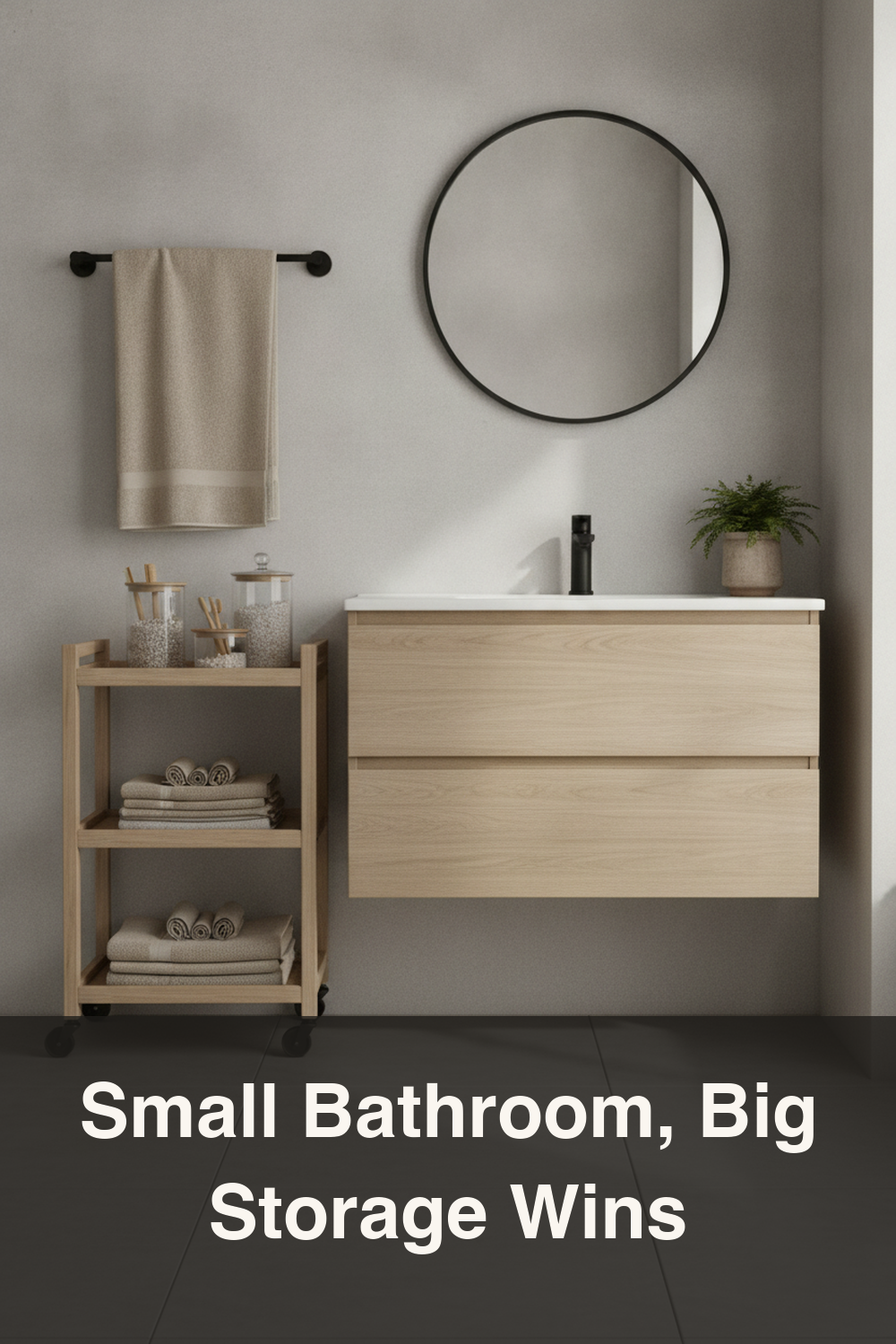 Japandi Bathroom Organization Ideas for Small Spaces
